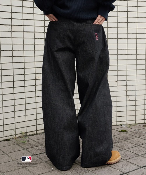 Perushu × MLB コラボリジットデニムパンツ（デニムパンツ）｜Perushu