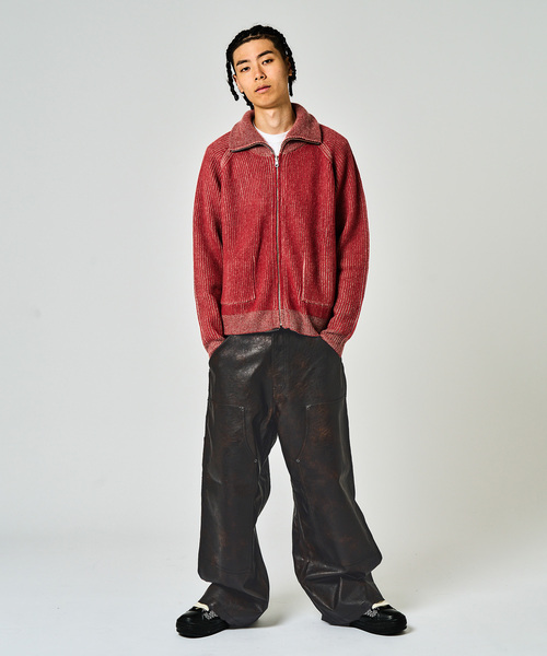 JOINT WORKS（ジョイントワークス）の「フェードレザー ダブルニーパンツ / Faded Faux Leather Double Knee Pants（その他パンツ・メンズ・ブラウン/ブラック・MEDIUM/LARGE）」の3枚目の写真