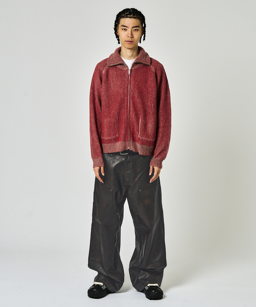 JOINT WORKS（ジョイントワークス）の「フェードレザー ダブルニーパンツ / Faded Faux Leather Double Knee Pants（その他パンツ・メンズ・ブラウン/ブラック・MEDIUM/LARGE）」の4枚目の写真