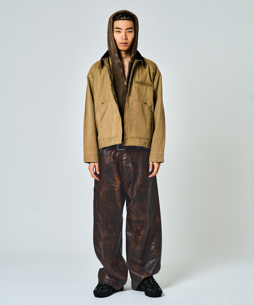 JOINT WORKS（ジョイントワークス）の「フェードレザー ダブルニーパンツ / Faded Faux Leather Double Knee Pants（その他パンツ・メンズ・ブラウン/ブラック・MEDIUM/LARGE）」の14枚目の写真