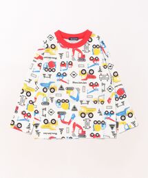 moujonjon（ムージョンジョン）の「働く車総柄長袖Tシャツ・ロンT（Tシャツ/カットソー）」