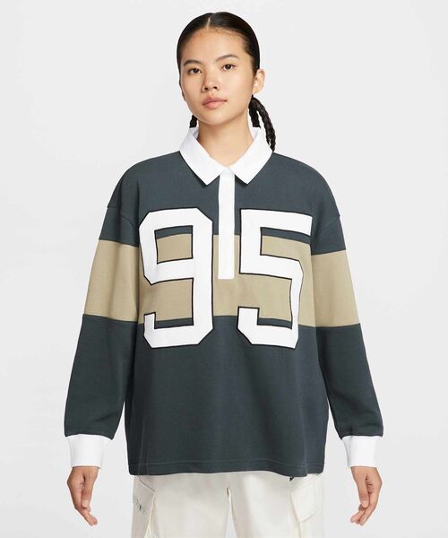 ナイキ スポーツウェア ウィメンズ ロングスリーブ グラフィック ポロ