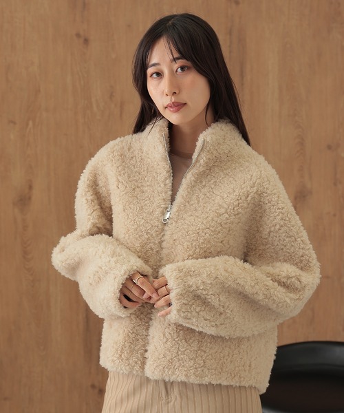 セール】wool boa zip up short blouson（ブルゾン）｜SUWDEE