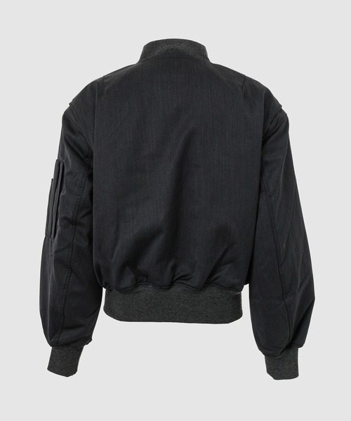 entire studios（エンタイアスタジオ）の「CROPPED BROAD BOMBER SUITING（ブルゾン・メンズ・グレー・M）」の8枚目の写真