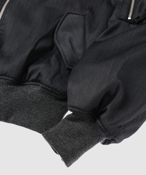 entire studios（エンタイアスタジオ）の「CROPPED BROAD BOMBER SUITING（ブルゾン・メンズ・グレー・M）」の5枚目の写真