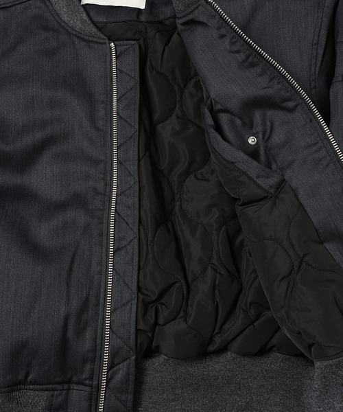 entire studios（エンタイアスタジオ）の「CROPPED BROAD BOMBER SUITING（ブルゾン・メンズ・グレー・M）」の7枚目の写真