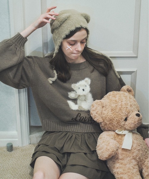 くまちゃんセーター☆ Lovilyn（ラヴィリン）の「ふわふわクマちゃんニット（ニット/セーター