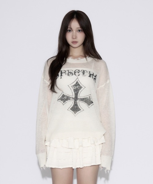 rosen kreuz ダメージニット Cross Damage Knit / クロスダメージニット（ニット/セーター