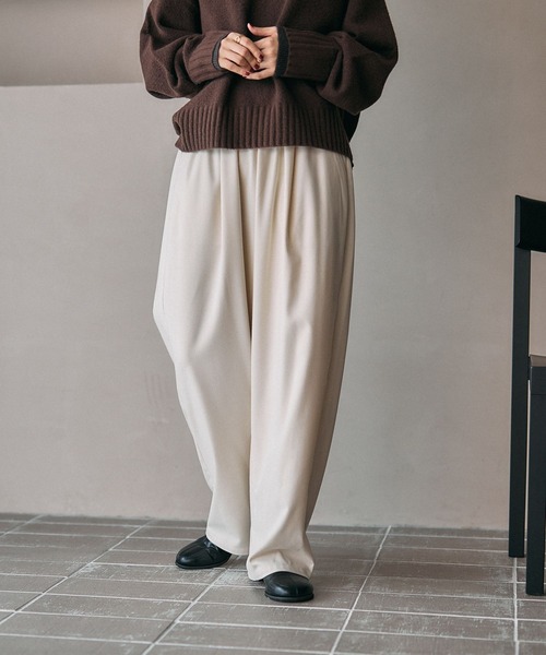 LEPSIM（レプシィム）の「ウールライクコクーンパンツ　581653（その他パンツ・レディース・アイボリー/カーキブラウン/ブラック・TALL/FREE）」の15枚目の写真