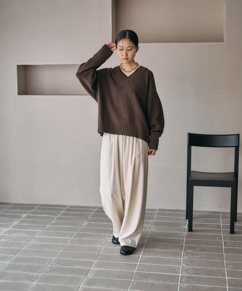 LEPSIM（レプシィム）の「ウールライクコクーンパンツ　581653（その他パンツ・レディース・アイボリー/カーキブラウン/ブラック・TALL/FREE）」の16枚目の写真