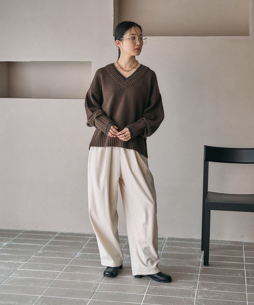 LEPSIM（レプシィム）の「ウールライクコクーンパンツ　581653（その他パンツ・レディース・アイボリー/カーキブラウン/ブラック・TALL/FREE）」の18枚目の写真