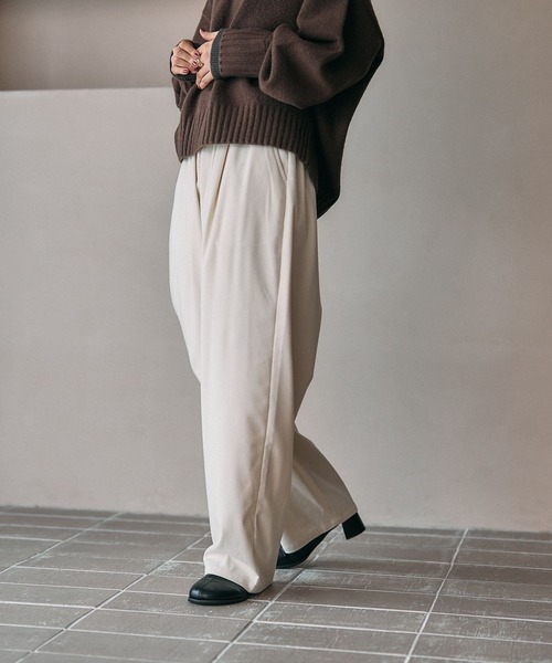 LEPSIM（レプシィム）の「ウールライクコクーンパンツ　581653（その他パンツ・レディース・アイボリー/カーキブラウン/ブラック・TALL/FREE）」の21枚目の写真