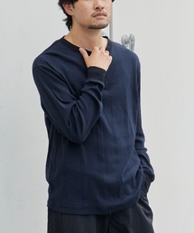 MILLER（ミラー）の「R.P.miller ミラー パネルリブ CF ヘンリーネック 長袖カットソー H N 夏服（Tシャツ/カットソー）」