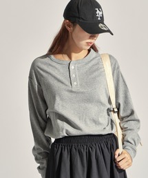 MILLER | R.P.miller/ミラー パネルリブ CF ヘンリーネック 長袖カットソー H/N(Tシャツ/カットソー)