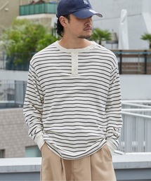 MILLER（ミラー）の「R.P.miller ミラー パネルリブ CF ヘンリーネック 長袖カットソー H N 夏服（Tシャツ/カットソー）」