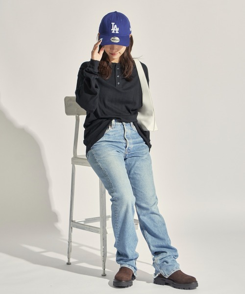 MILLER（ミラー）の「R.P.miller/ミラー パネルリブ CF ヘンリーネック 長袖カットソー H/N（Tシャツ/カットソー・レディース・ホワイト/ブラック/グレー/ホワイト系/ブラック系・LL/L/M）」の9枚目の写真