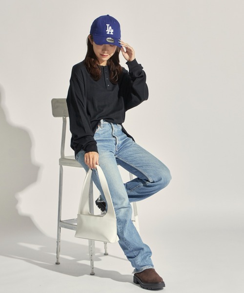 MILLER（ミラー）の「R.P.miller/ミラー パネルリブ CF ヘンリーネック 長袖カットソー H/N（Tシャツ/カットソー・レディース・ホワイト/ブラック/グレー/ホワイト系/ブラック系・LL/L/M）」の10枚目の写真