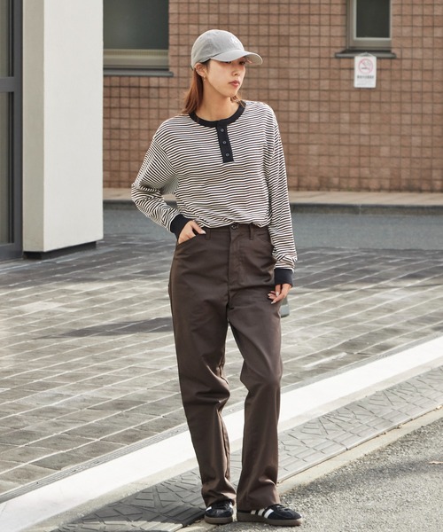 MILLER（ミラー）の「R.P.miller/ミラー パネルリブ CF ヘンリーネック 長袖カットソー H/N（Tシャツ/カットソー・レディース・ホワイト/ブラック/グレー/ホワイト系/ブラック系・LL/L/M）」の19枚目の写真