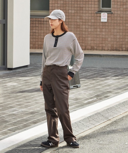 MILLER（ミラー）の「R.P.miller/ミラー パネルリブ CF ヘンリーネック 長袖カットソー H/N（Tシャツ/カットソー・レディース・ホワイト/ブラック/グレー/ホワイト系/ブラック系・LL/L/M）」の20枚目の写真