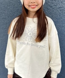 VIVIAN BLUE(ヴィヴィアンブルー)【キッズ】【学校もお出かけも】袖ボリュームスウェットプルオーバー(綿の着心地/袖ボリューム/お手入れ簡単)