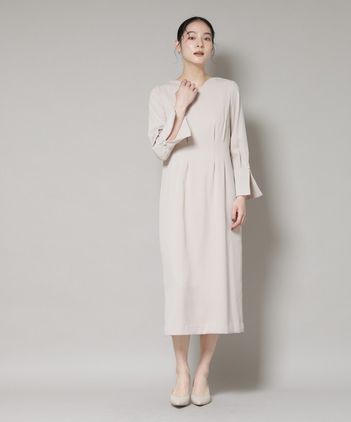 troisiemeCHACO(トロワズィエムチャコ)の「troisieme chaco/DOUBLECLOTH ワンピース(ワンピース・レディース・ブラック/アイボリー・38)」の22枚目の写真