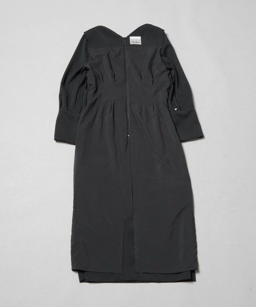 troisiemeCHACO(トロワズィエムチャコ)の「troisieme chaco/DOUBLECLOTH ワンピース(ワンピース・レディース・ブラック/アイボリー・38)」の3枚目の写真
