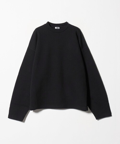H BEAUTY&YOUTH UNITED ARROWS(エイチビューティーアンドユースユナイテッドアローズ)の「<H>オニ ライスサーマル クロップド クルーネック(Tシャツ/カットソー・メンズ・ブラック/ダークグレー・S/M/L)」の2枚目の写真