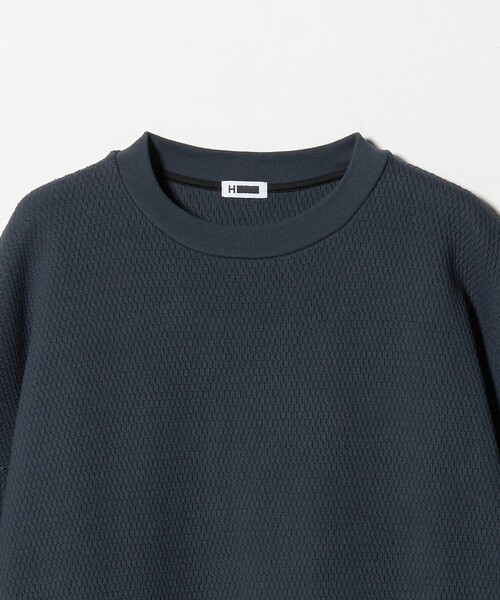 H BEAUTY&YOUTH UNITED ARROWS(エイチビューティーアンドユースユナイテッドアローズ)の「<H>オニ ライスサーマル クロップド クルーネック(Tシャツ/カットソー・メンズ・ブラック/ダークグレー・S/M/L)」の5枚目の写真