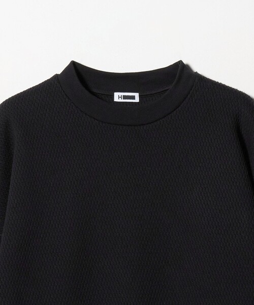 H BEAUTY&YOUTH UNITED ARROWS(エイチビューティーアンドユースユナイテッドアローズ)の「<H>オニ ライスサーマル クロップド クルーネック(Tシャツ/カットソー・メンズ・ブラック/ダークグレー・S/M/L)」の9枚目の写真