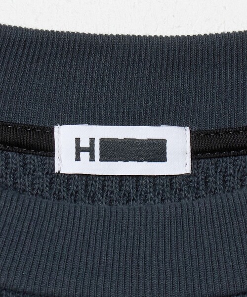 H BEAUTY&YOUTH UNITED ARROWS(エイチビューティーアンドユースユナイテッドアローズ)の「<H>オニ ライスサーマル クロップド クルーネック(Tシャツ/カットソー・メンズ・ブラック/ダークグレー・S/M/L)」の3枚目の写真