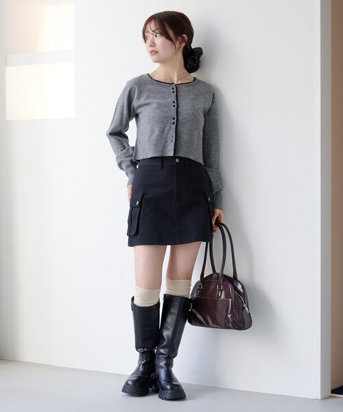 Kastane（カスタネ）の「【新色追加】レイヤード配色カーディガン