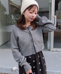 【新色追加】レイヤード配色カーディガン