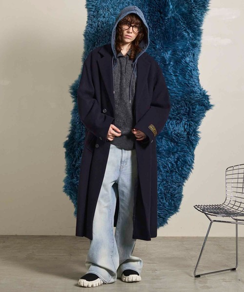 MAISON SPECIAL(メゾンスペシャル)の「《UNISEX》Piping Switching Prime-Over Pigment-dye ZIP Hoodie/パイピング切り替えプライムオーバーピグメントダイジップフーディー【MAISON SPECIAL/メゾンスペシャル】(パーカー・メンズ・ピンク/ブルー/グレー/ブラック・1/2/0)」の11枚目の写真