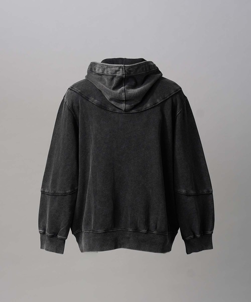 MAISON SPECIAL(メゾンスペシャル)の「《UNISEX》Piping Switching Prime-Over Pigment-dye ZIP Hoodie/パイピング切り替えプライムオーバーピグメントダイジップフーディー【MAISON SPECIAL/メゾンスペシャル】(パーカー・メンズ・ピンク/ブルー/グレー/ブラック・1/2/0)」の22枚目の写真