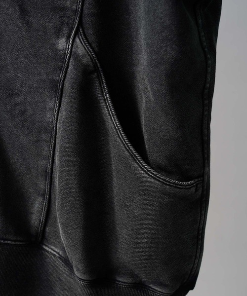 MAISON SPECIAL(メゾンスペシャル)の「《UNISEX》Piping Switching Prime-Over Pigment-dye ZIP Hoodie/パイピング切り替えプライムオーバーピグメントダイジップフーディー【MAISON SPECIAL/メゾンスペシャル】(パーカー・メンズ・ピンク/ブルー/グレー/ブラック・1/2/0)」の19枚目の写真