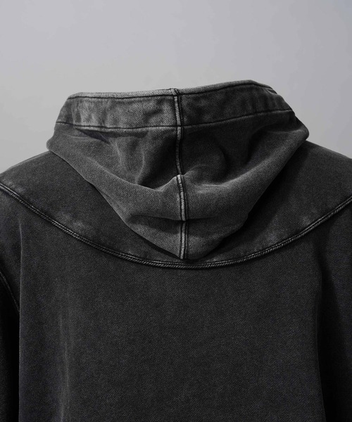 MAISON SPECIAL(メゾンスペシャル)の「《UNISEX》Piping Switching Prime-Over Pigment-dye ZIP Hoodie/パイピング切り替えプライムオーバーピグメントダイジップフーディー【MAISON SPECIAL/メゾンスペシャル】(パーカー・メンズ・ピンク/ブルー/グレー/ブラック・1/2/0)」の17枚目の写真