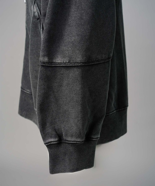 MAISON SPECIAL(メゾンスペシャル)の「《UNISEX》Piping Switching Prime-Over Pigment-dye ZIP Hoodie/パイピング切り替えプライムオーバーピグメントダイジップフーディー【MAISON SPECIAL/メゾンスペシャル】(パーカー・メンズ・ピンク/ブルー/グレー/ブラック・1/2/0)」の15枚目の写真