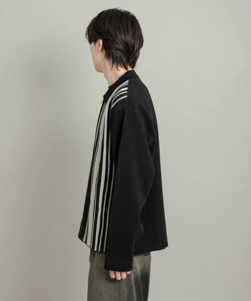 セール】ストライプZIPニットシャツ（ニット/セーター）｜SENSE OF