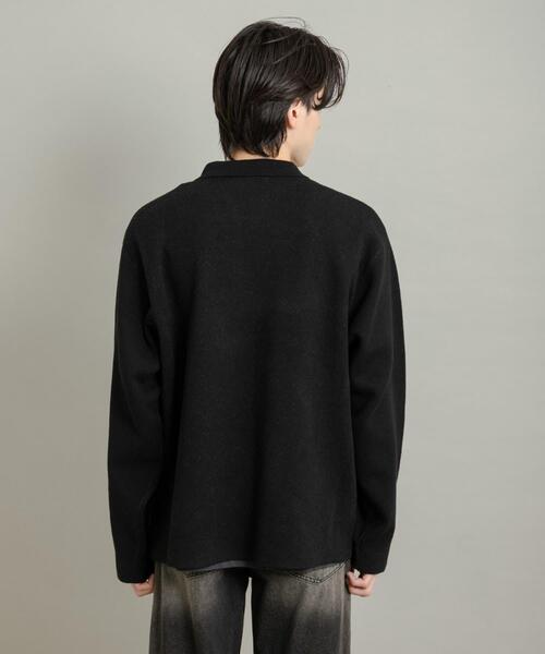 ストライプZIPニットシャツ（ニット/セーター）｜SENSE OF PLACE by