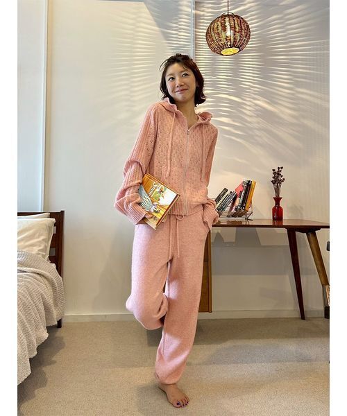 LILY BROWN（リリーブラウン）の「ニットリラックスパンツ（その他パンツ・レディース・ホワイト/ピンク/グレー・F）」の11枚目の写真