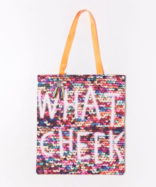 Cheek（チーク）の「sequins print puff tote（トートバッグ・レディース・オレンジ/ピンク・FREE）」の2枚目の写真