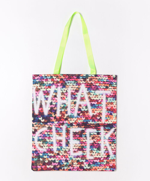 Cheek（チーク）の「sequins print puff tote（トートバッグ・レディース・オレンジ/ピンク・FREE）」の3枚目の写真