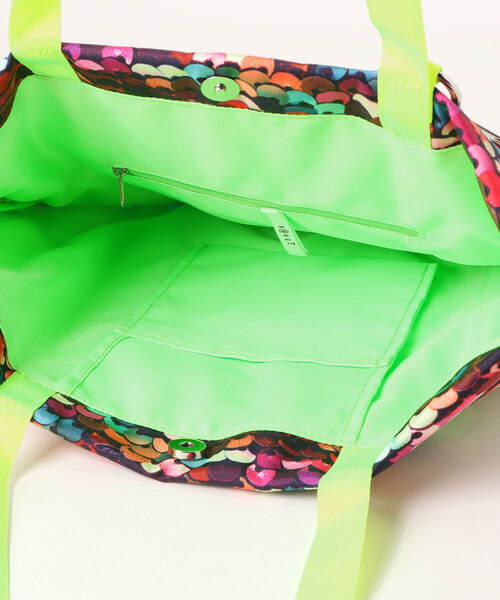 Cheek（チーク）の「sequins print puff tote（トートバッグ・レディース・オレンジ/ピンク・FREE）」の5枚目の写真