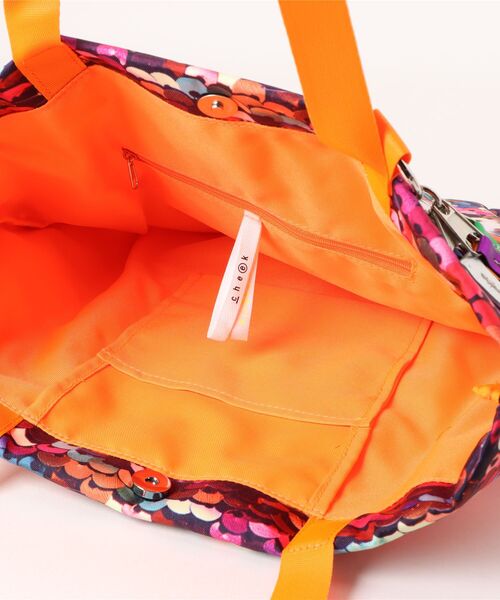 Cheek（チーク）の「sequins print puff tote（トートバッグ・レディース・オレンジ/ピンク・FREE）」の7枚目の写真