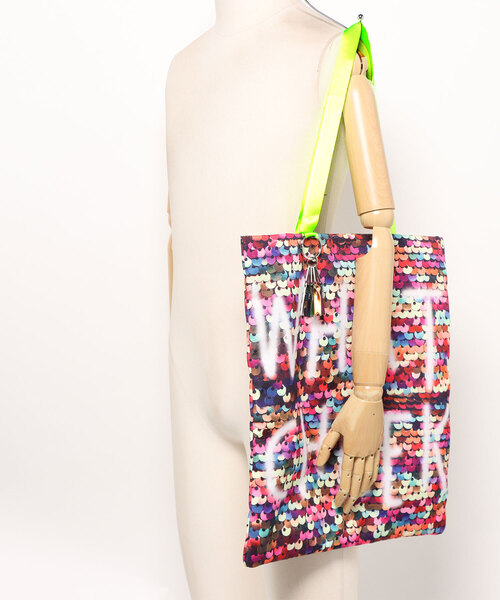 Cheek（チーク）の「sequins print puff tote（トートバッグ・レディース・オレンジ/ピンク・FREE）」の8枚目の写真