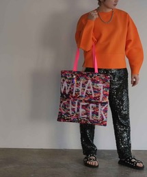 Cheek | sequins print puff tote(トートバッグ)