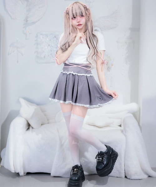 nyanMe(ニャンミー)の「おりぼんぴちT(Tシャツ/カットソー・レディース・ホワイト/ホワイト系その他・FREE)」の3枚目の写真