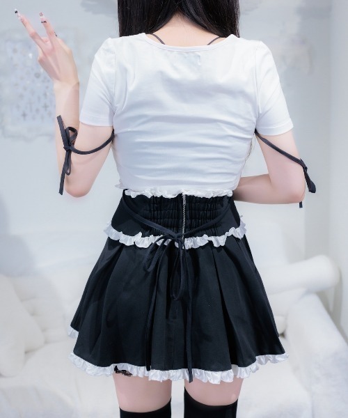 nyanMe(ニャンミー)の「おりぼんぴちT(Tシャツ/カットソー・レディース・ホワイト/ホワイト系その他・FREE)」の7枚目の写真