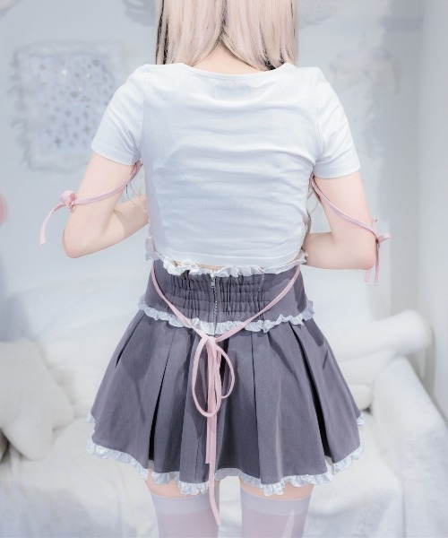 nyanMe(ニャンミー)の「おりぼんぴちT(Tシャツ/カットソー・レディース・ホワイト/ホワイト系その他・FREE)」の5枚目の写真