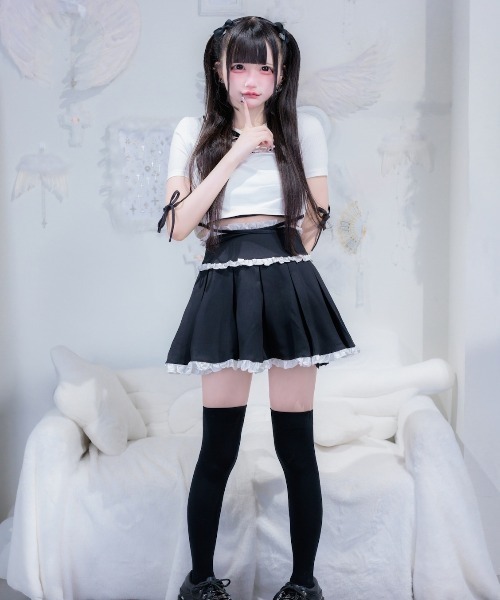 nyanMe(ニャンミー)の「おりぼんぴちT(Tシャツ/カットソー・レディース・ホワイト/ホワイト系その他・FREE)」の6枚目の写真